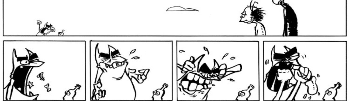 PANEL FOUR: Skroode attempts to make MacGuffin’s head explode vis-à-vis Scanners