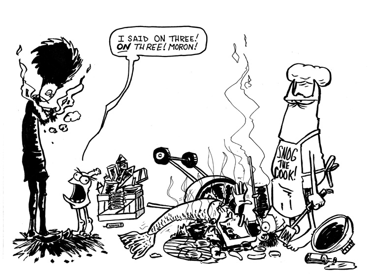 Through the night with a light from above.