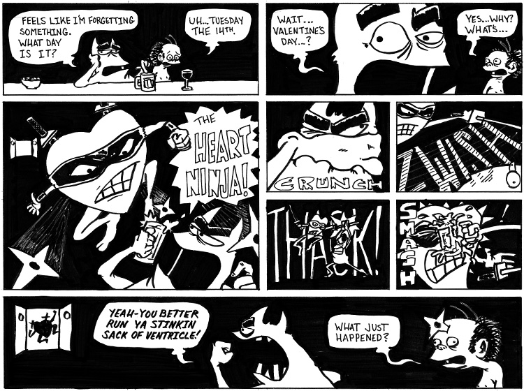 Love hurts. Like nunchucks in the night.