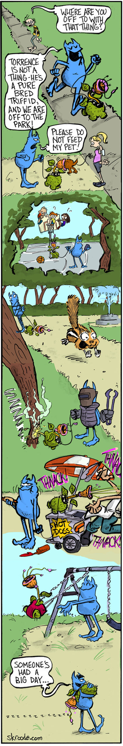 I was walking through the park one day....